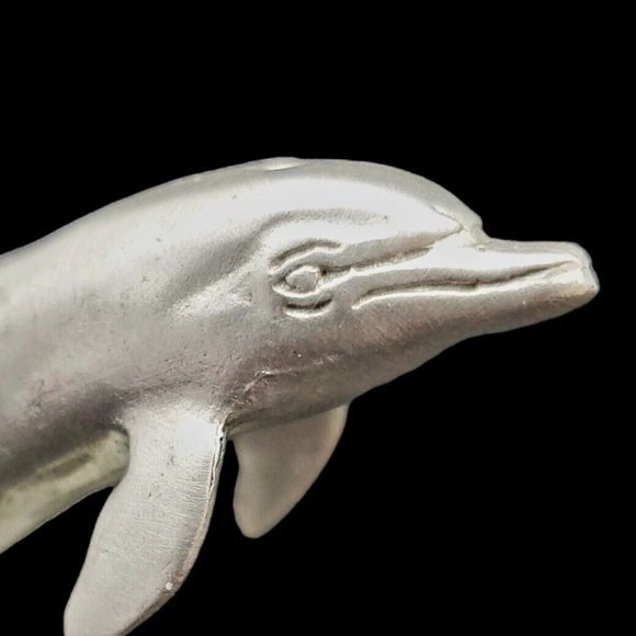 Sedlow Masterworks Pewter Flipper Dolphin Ocean Sea Marine Animals Sculpture 4" - Picture 3 of 7